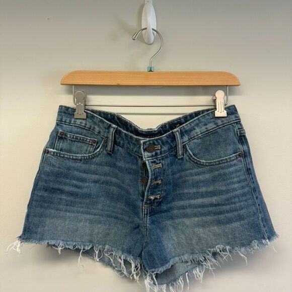 Lucky Brand Pants - Lucky Brand Shorts Denim The Cut-Off Woman Size 6/28 Blue Frayed Button Fly